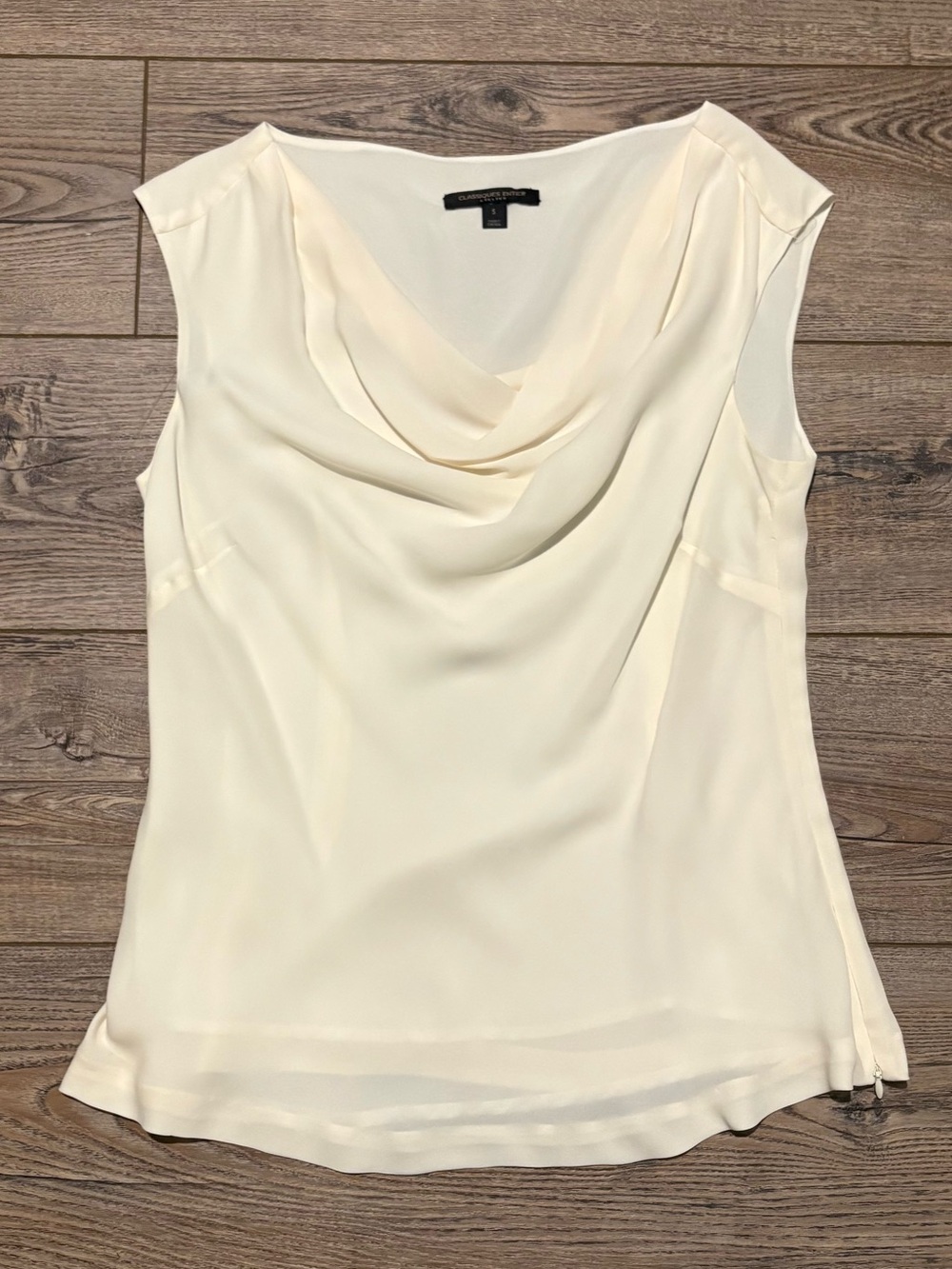 Oversized cream silk top classiques entier